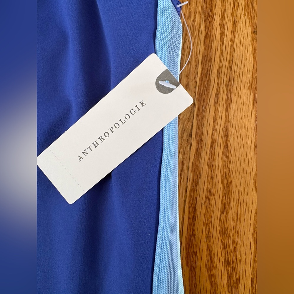 Anthro Spiritual Gangster Sapphire Blue Sidestripe High Performance Sport Dress - Picture 6 of 12